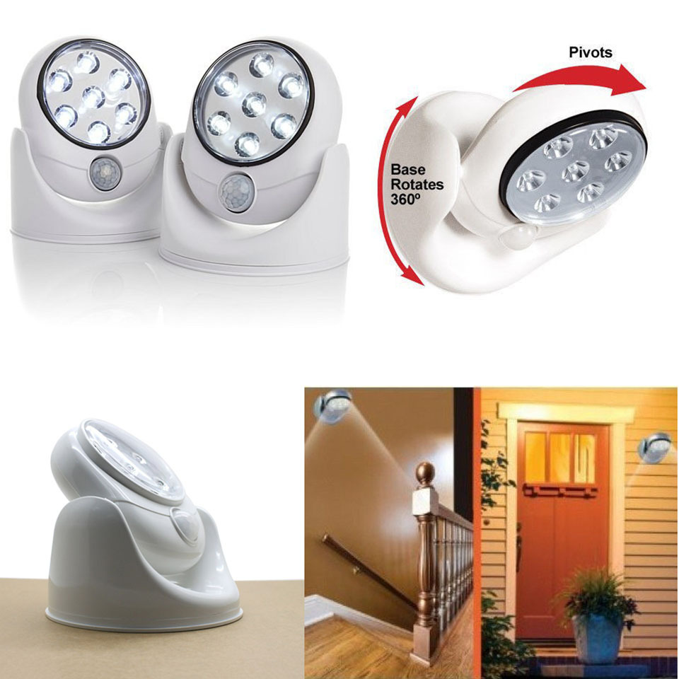 White-110V-Base-Rotates-360-Degree-Wireless-7-LED-font-b-Lamp-b-font-Motion-Sensor